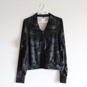 Prana Women's Sz L Camo Lanya Full Zip‎ Pocket Thumb Holes Stretch Active Jacket